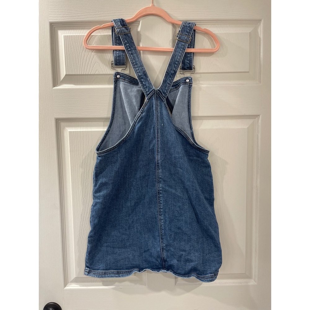 Jean Overall Dress with Front Zipper - Picture 3 of 4
